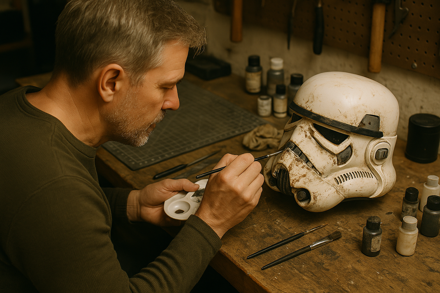 Paul Scotson working on his projects